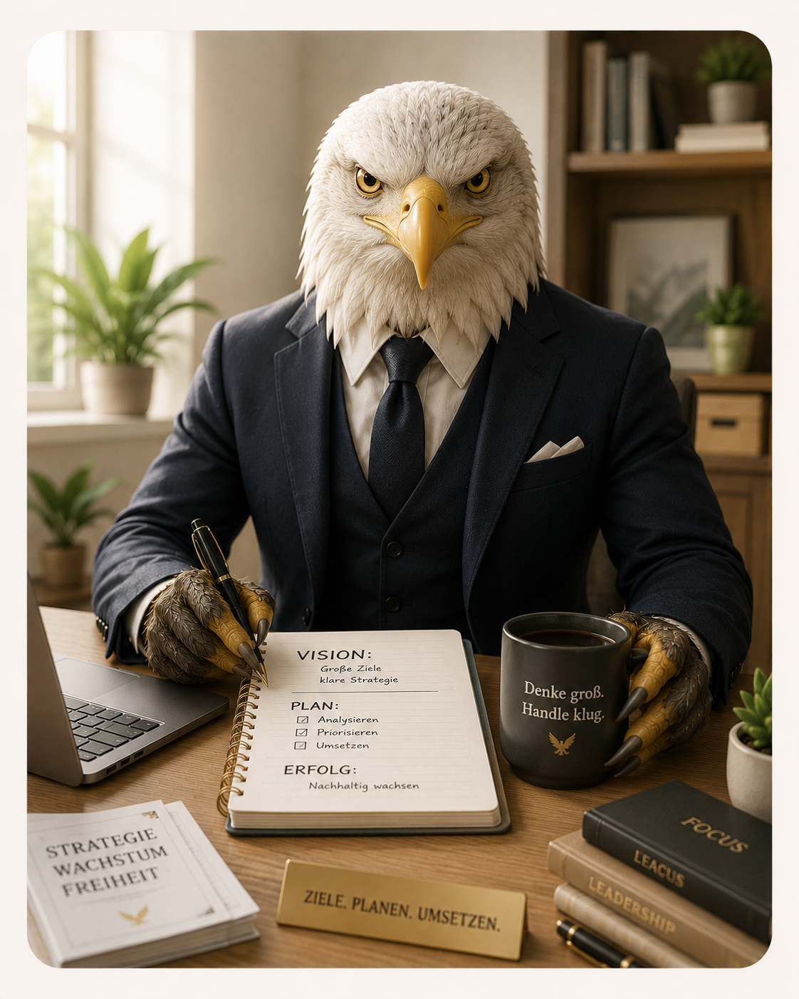 KI-Persönlichkeitstyp Adler — KI-Quiz von Olga Reyes-Busch, HeadUpHigh GmbH