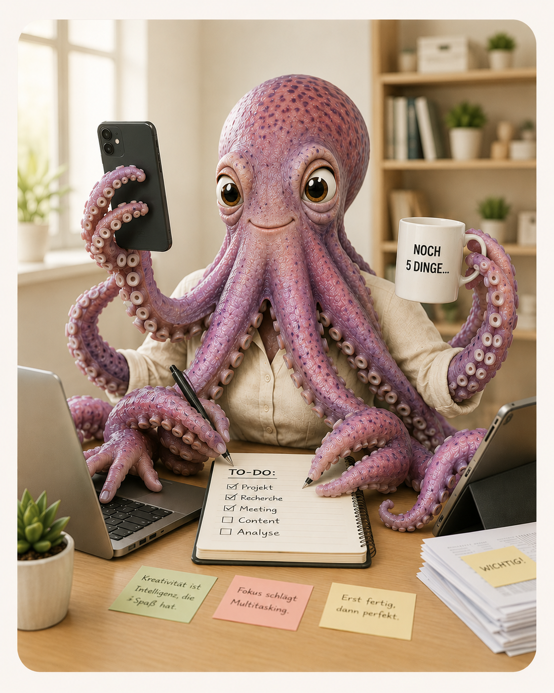 KI-Persönlichkeitstyp Oktopus — KI-Quiz von Olga Reyes-Busch, HeadUpHigh GmbH